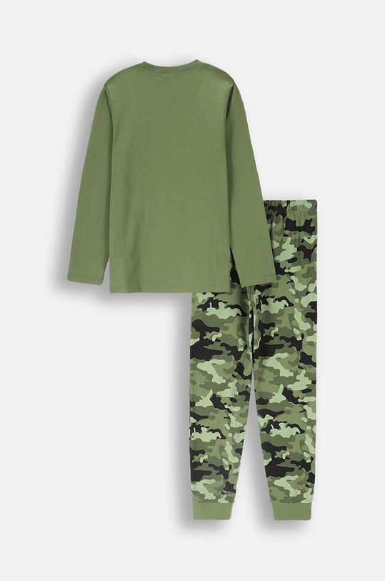 Coccodrillo piżama bawełniana dziecięca ZC4448106PJS zielony AW24