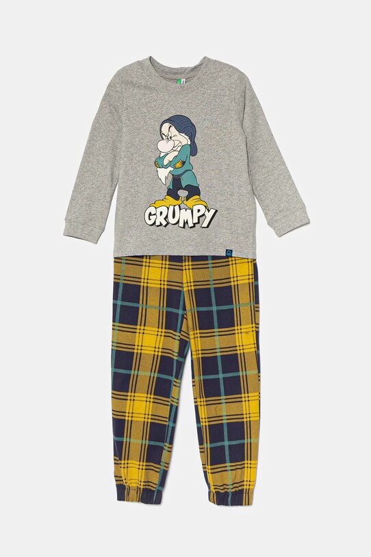 United Colors of Benetton piżama dziecięca komplet szary 34NB0P07M.G.Seasonal