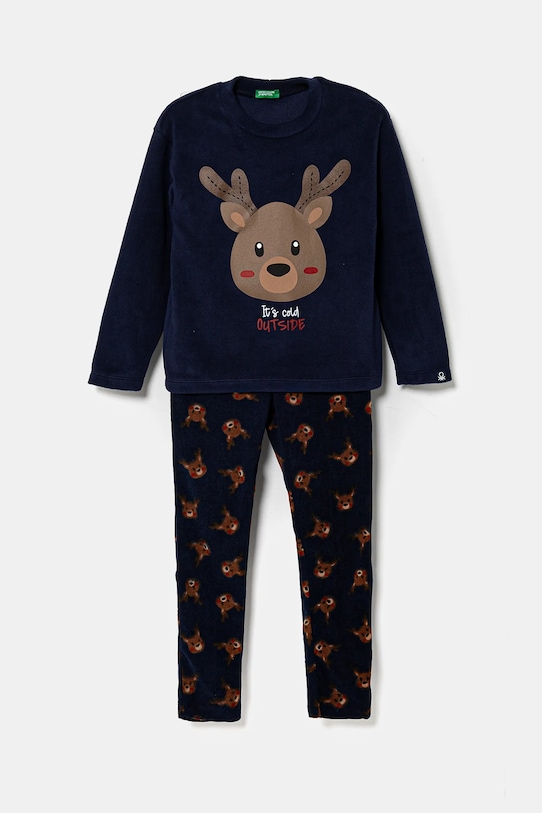 United Colors of Benetton pijama copii cu modele bleumarin 3DFQ0P08N.G.Seasonal