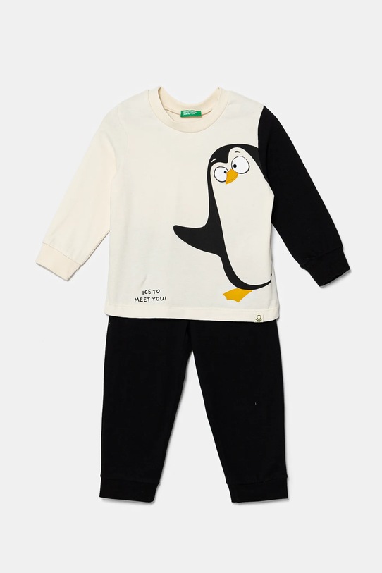 Dětské pyžamo United Colors of Benetton sada béžová 3DKE0P081.G.Seasonal