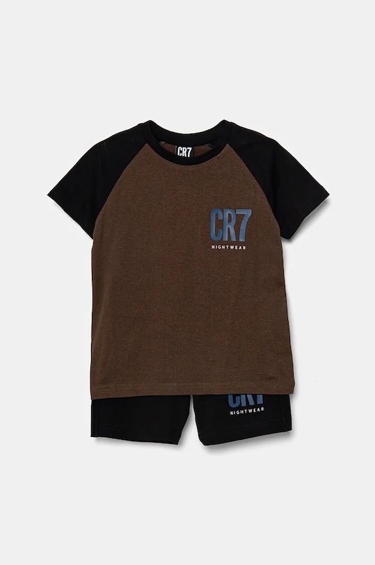 CR7 Cristiano Ronaldo set de pijama de bumbac pentru copii set maro 8770.41.751