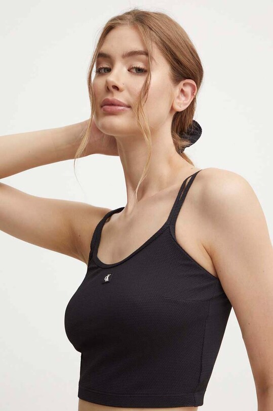 Calvin Klein top kąpielowy czarny KW0KW02653
