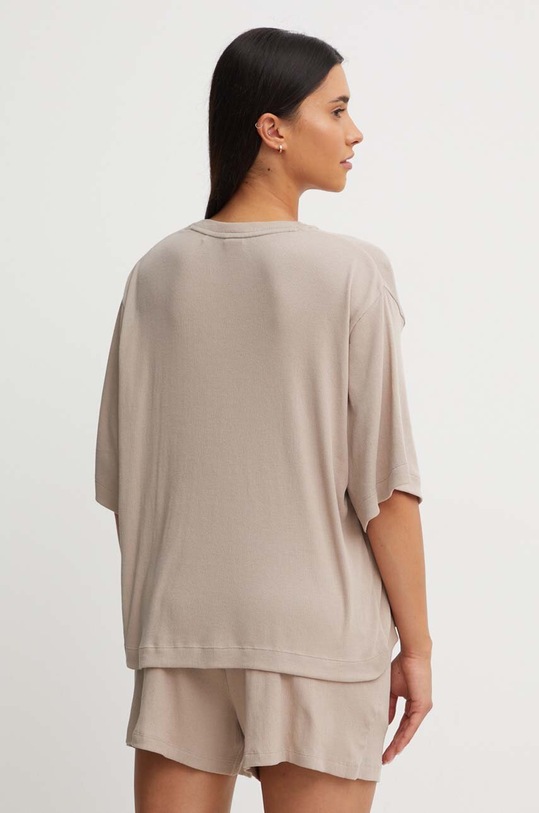 Bavlněné pyžamo BOSS 50520249 béžová AW24