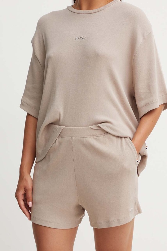 Bavlněné pyžamo BOSS béžová 50520249