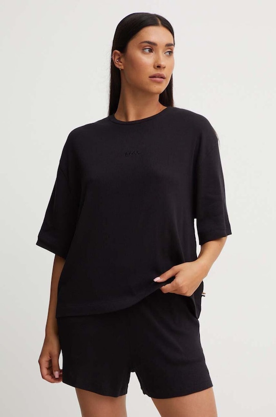BOSS piżama bawełniana 50520249 czarny AW24