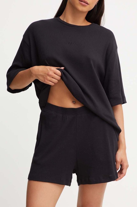 BOSS piżama bawełniana czarny 50520249