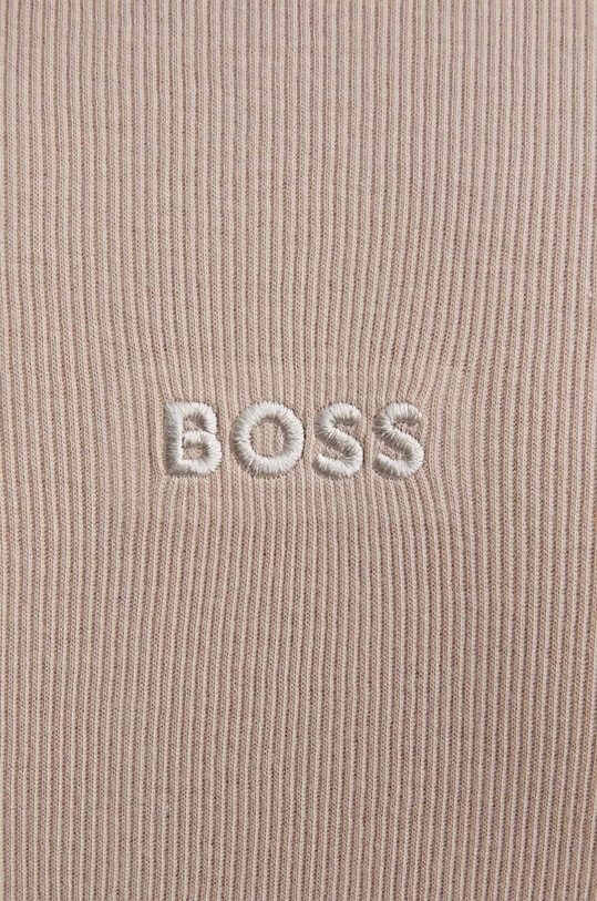 Bavlněná noční košile BOSS béžová 50520250