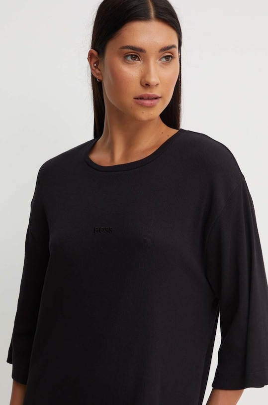 BOSS koszula nocna bawełniana 50520250 czarny AW24