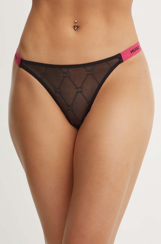 HUGO stringi dzianina czarny 50520237