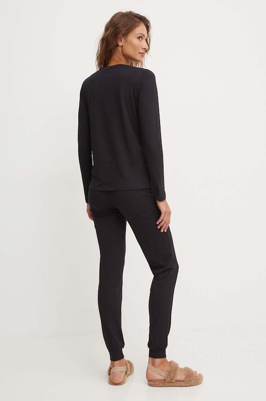 Bavlněné pyžamo Emporio Armani Underwear 164729.4F227 černá AW24