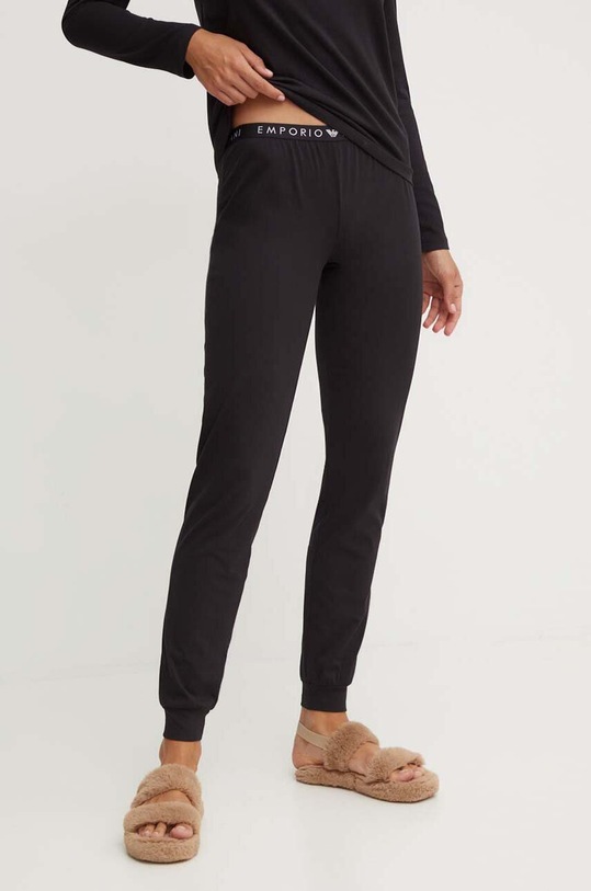 Bavlněné pyžamo Emporio Armani Underwear černá 164729.4F227