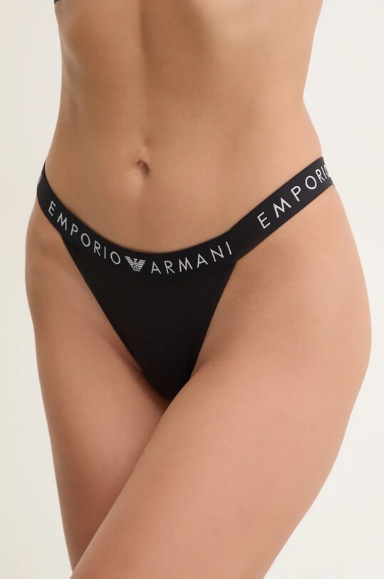 Emporio Armani Underwear chiloti brazilieni tanga negru 164867.4F227
