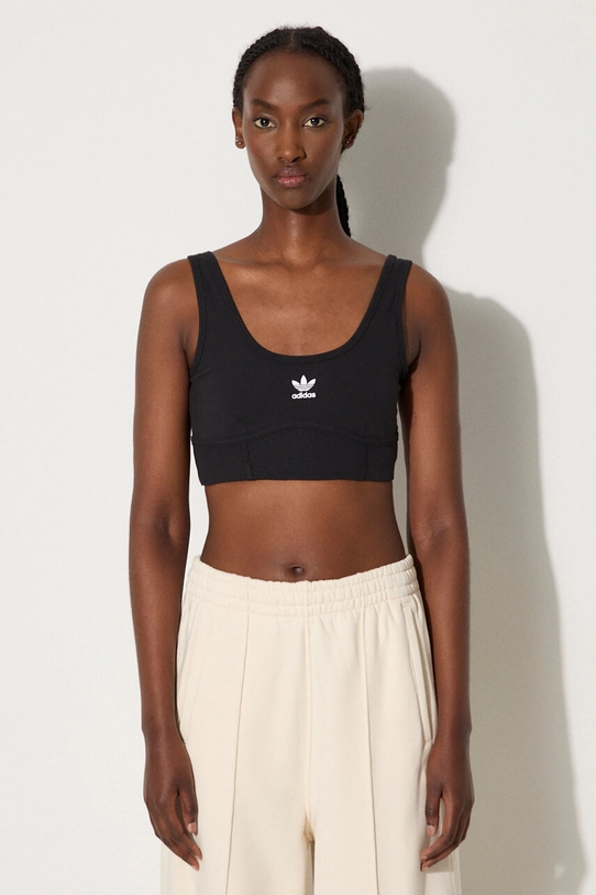 adidas Originals sutien sport Trefoil Bra Planet friendly negru IU2411