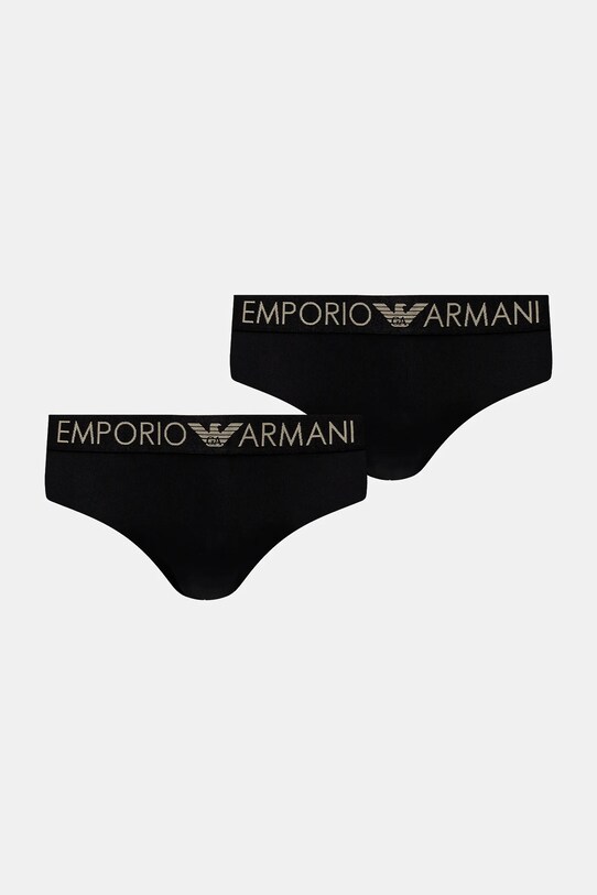 Трусы Emporio Armani Underwear 2 шт гладкий чёрный 163334.4F235
