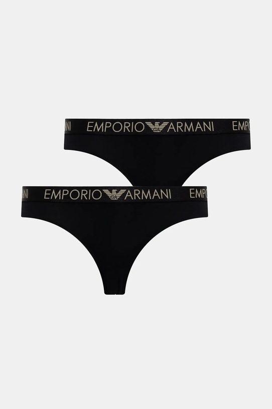 Emporio Armani Underwear tanga 2-pack tanga negru 163337.4F235