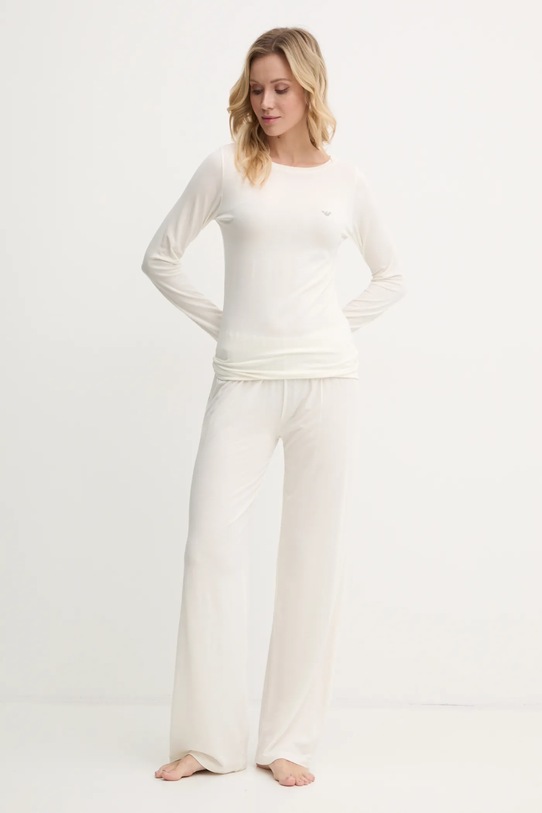 Emporio Armani Underwear pijama din amestec de lână set bej 164790.4F224