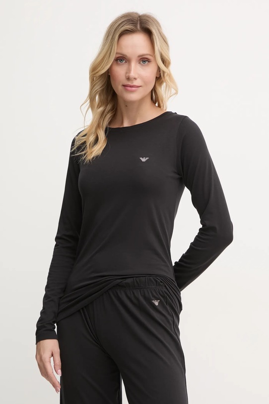 Odzież Emporio Armani Underwear piżama z domieszką wełny 164790.4F224 czarny