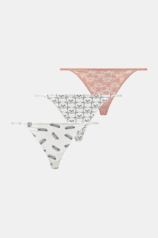 Tanga Moschino Underwear 3-pack tanga bílá A2305.4611