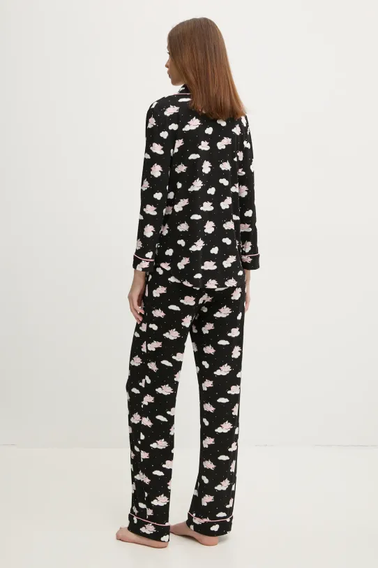 Kate Spade pijama KSI92725 negru AW24