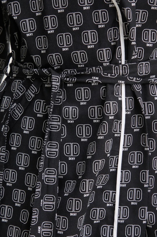 Dkny szlafrok bawełniany YI10024 czarny