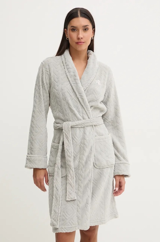 Ρόμπα Lauren Ralph Lauren πλεκτό ύφασμα γκρί ILN42372