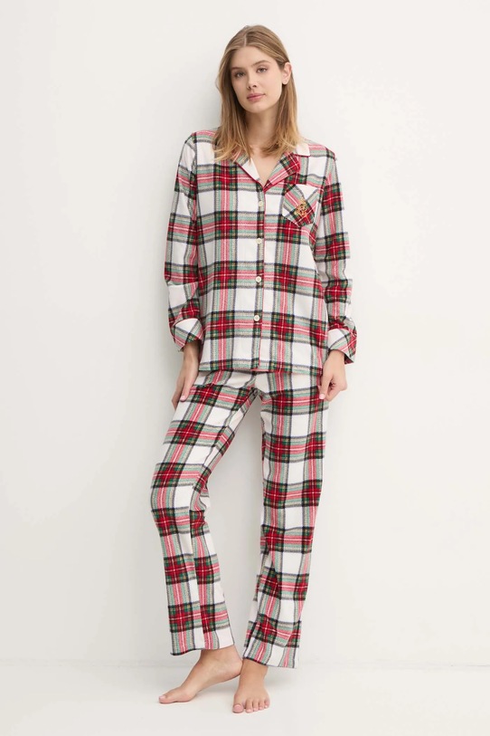 Pyžamo Lauren Ralph Lauren sada béžová ILN92376F
