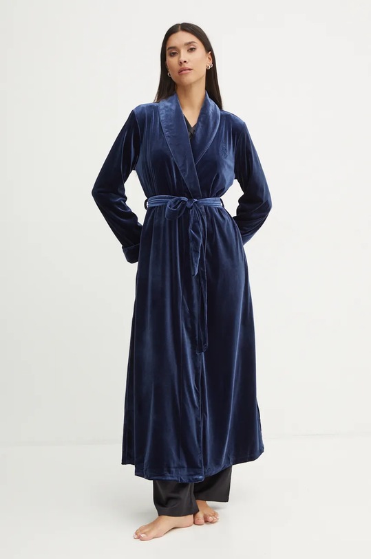 Kućni ogrtač Lauren Ralph Lauren bez uzorka mornarsko plava ILN52380