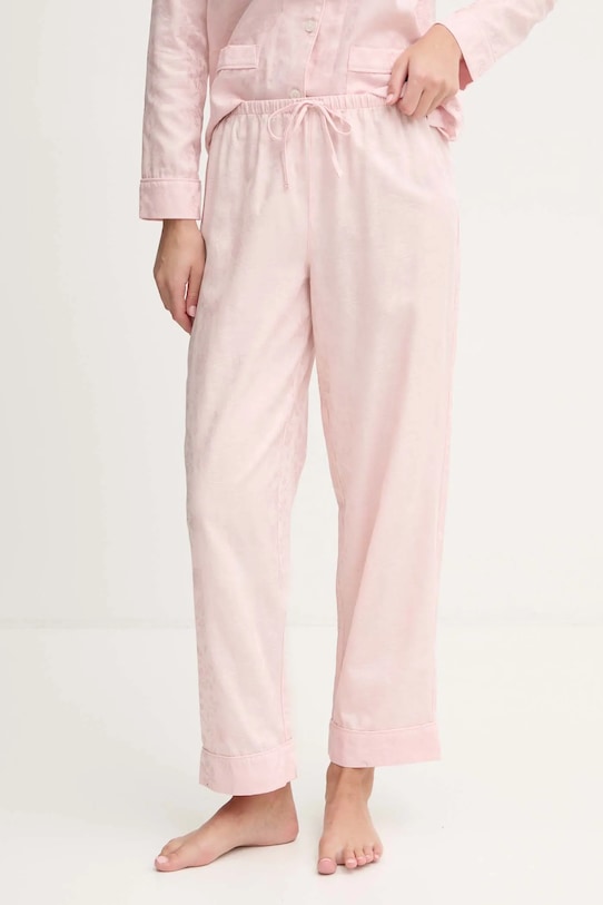 Bavlněné pyžamo Lauren Ralph Lauren růžová ILN92366