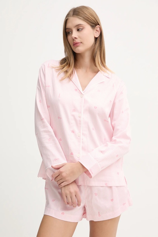 Pyžamo Lauren Ralph Lauren růžová ILN72396