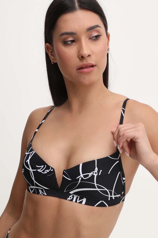 Plavková podprsenka Karl Lagerfeld černá 245W2200