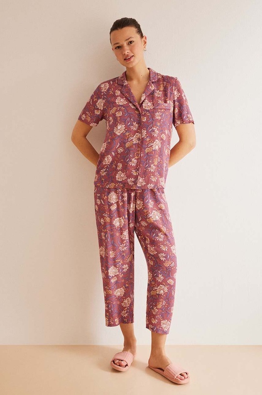 women'secret piżama MIX AND MATCH ORIGINS tkanina bordowy 4857426