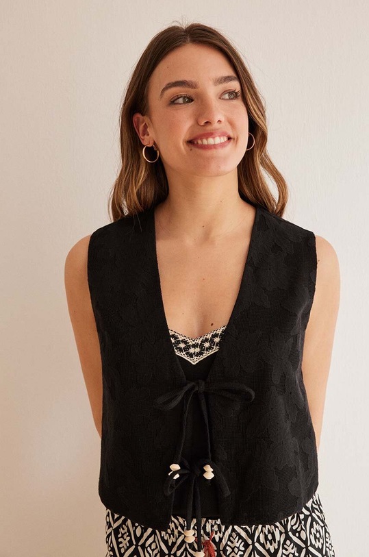 women'secret vesta MIX AND MATCH ETHNIC subtiri negru 3147565