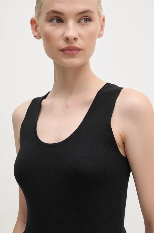 United Colors of Benetton top din bumbac negru 10943H00B