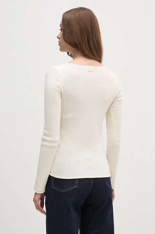 Odzież United Colors of Benetton sweter bawełniany 10943M01S beżowy