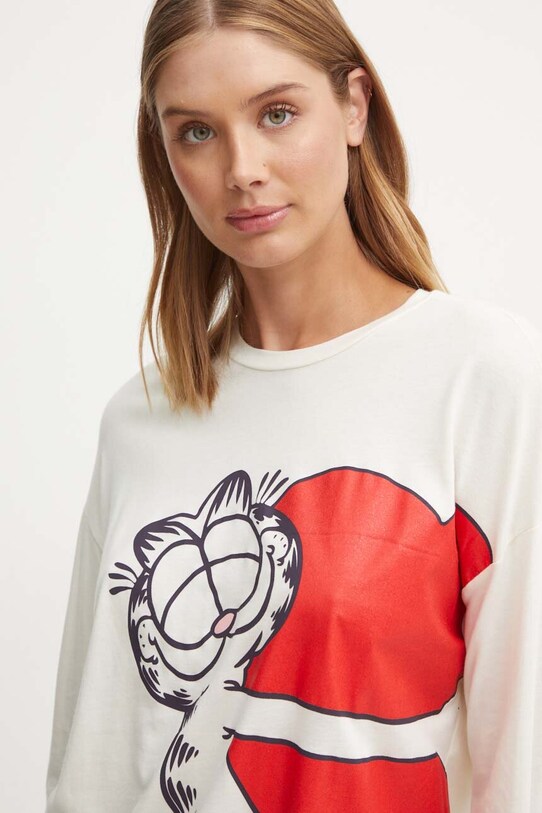 United Colors of Benetton top notte x GARFIELD beige 3Y5E3M061