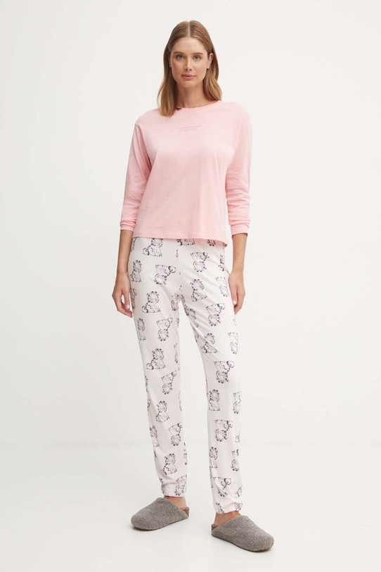 United Colors of Benetton pizsama nadrág x GARFIELD 3RDY3F03L rózsaszín AW24