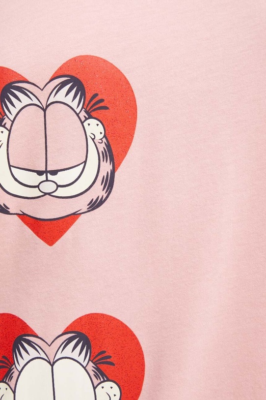 Noční košilka United Colors of Benetton x GARFIELD růžová 3Y5E3C01B