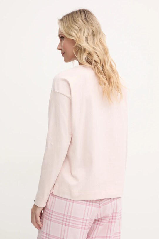 Ρούχα Βαμβακερή μπλούζα πιτζάμας με μακριά μανίκια United Colors of Benetton x DISNEY 34NB3M07I ροζ