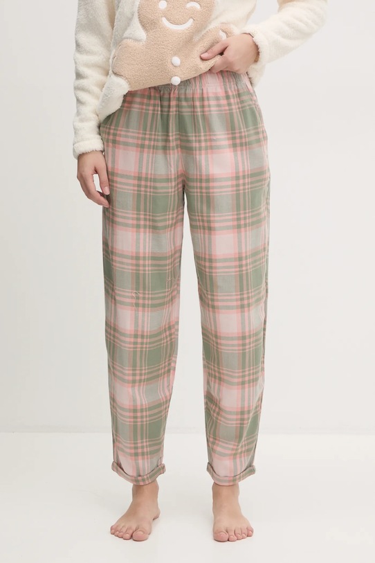 Хлопковые пижамные брюки United Colors of Benetton хлопок зелёный 43UL3F00I