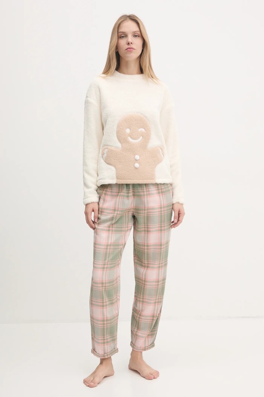 Хлопковые пижамные брюки United Colors of Benetton 43UL3F00I зелёный NC24