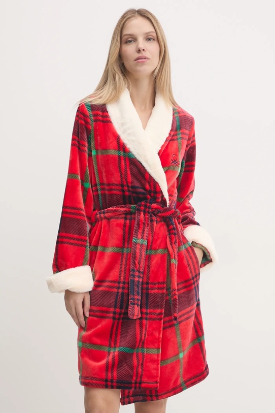 Kućni ogrtač United Colors of Benetton pletivo crvena 6FK81C00B