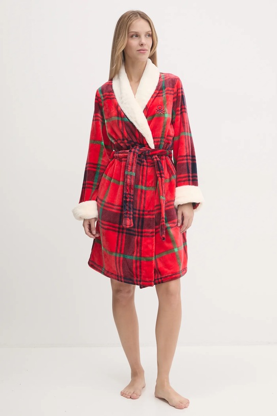 Kućni ogrtač United Colors of Benetton 6FK81C00B crvena AW24