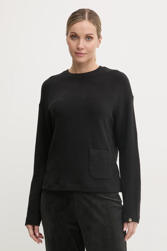 Піжамний лонгслів United Colors of Benetton трикотаж чорний 3Q413M06F