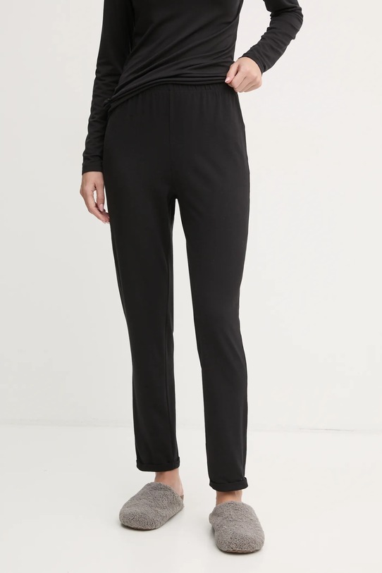 Παντελόνι πιτζάμας United Colors of Benetton πλεκτό ύφασμα μαύρο 3DKE3F04G