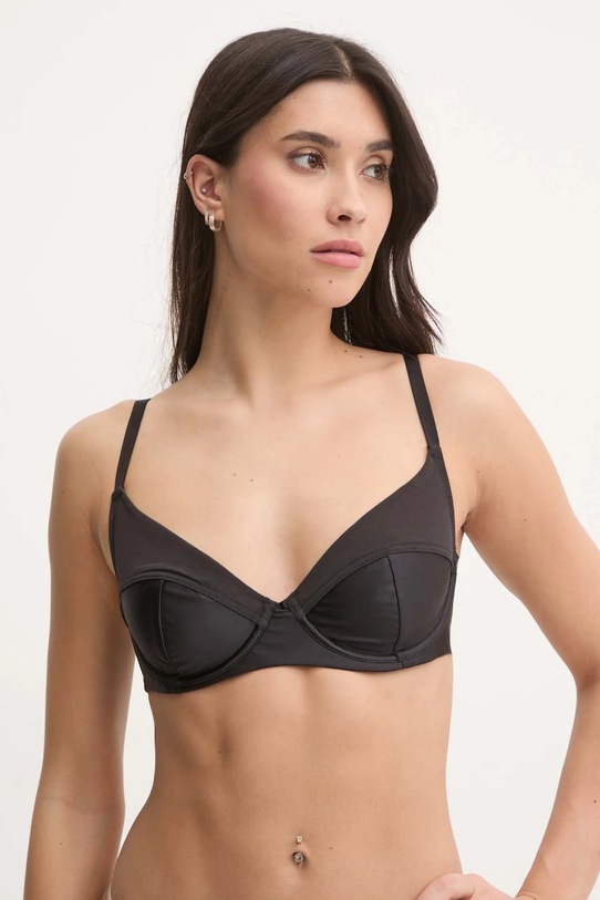 Podprsenka United Colors of Benetton s kosticami čierna 3A1Q1R01R