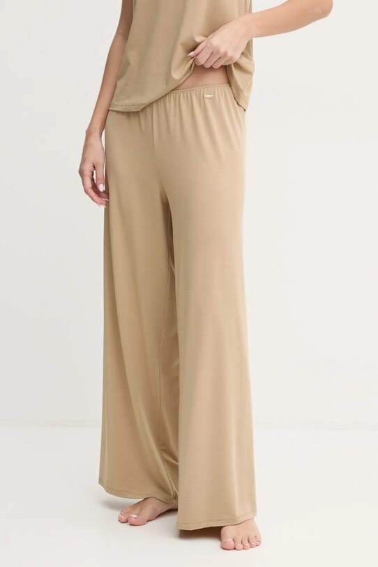 United Colors of Benetton spodnie piżamowe dzianina beżowy 3NYW3F03Z