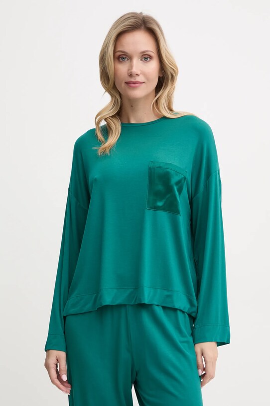 Піжамний лонгслів United Colors of Benetton трикотаж бірюзовий 3ZEW3M06P