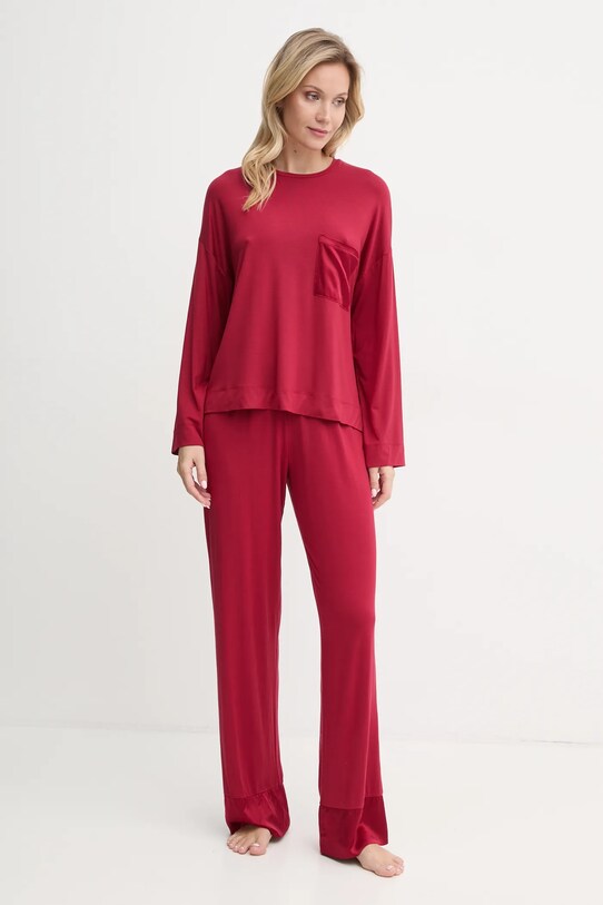 United Colors of Benetton longsleeve piżamowy 3ZEW3M06P bordowy AW24