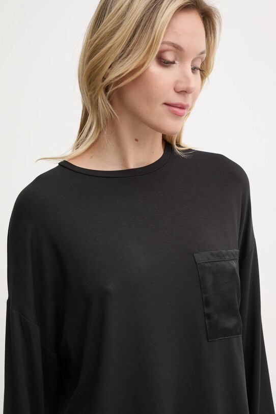 Μακρυμάνικη μπλούζα πιτζάμας United Colors of Benetton μαύρο 3ZEW3M06P