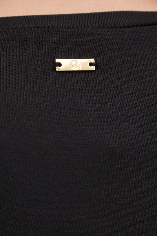 Μακρυμάνικη μπλούζα πιτζάμας United Colors of Benetton 3ZEW3M06P μαύρο